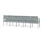 Lesro Lenox Steel 5 Seater with Center Arms, Ash (Blue) Seat, Ash Back, 106.5 W 24.5 L 32 H LS5103 - alternate 2